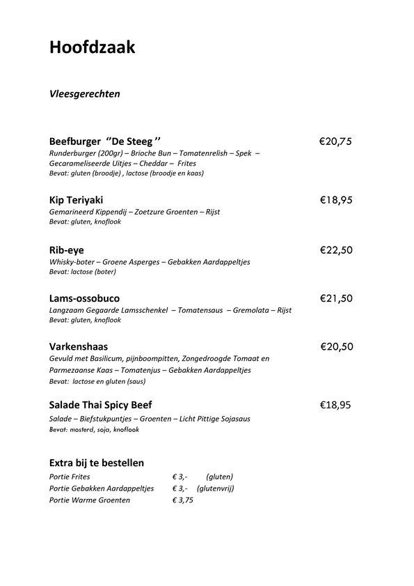 Menukaart pagina 2