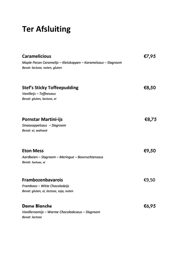 Menukaart pagina 5